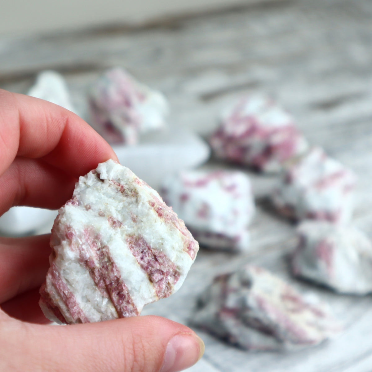 Pink Tourmaline Raw in Matrix | Love, Emotional Healing &amp; Heart Support