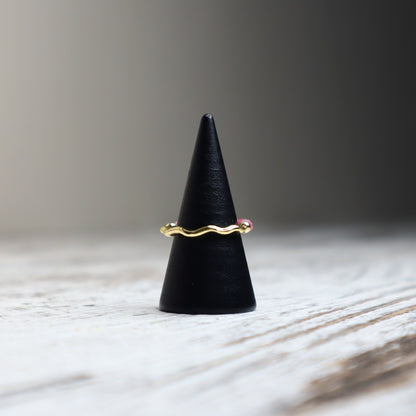 Pink Tourmaline Beaded Ring | Love, Emotional Healing &amp; Self-Worth
