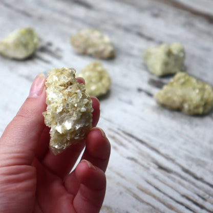 Prehnite Raw Mini Clusters | Calm, Healing & Heart Connection