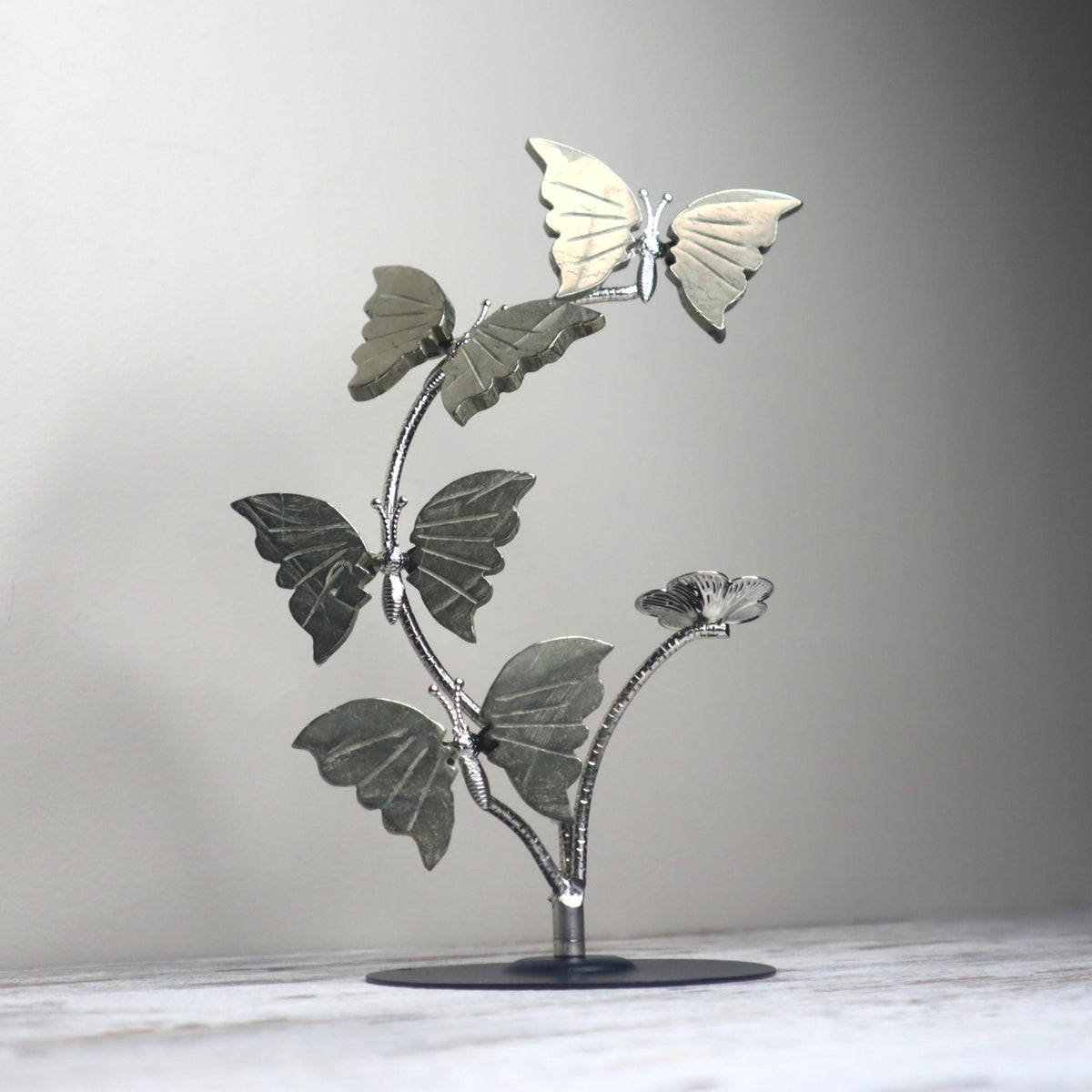 Pyrite Butterfly Sphere Holder | Abundance, Transformation &amp; New Beginnings