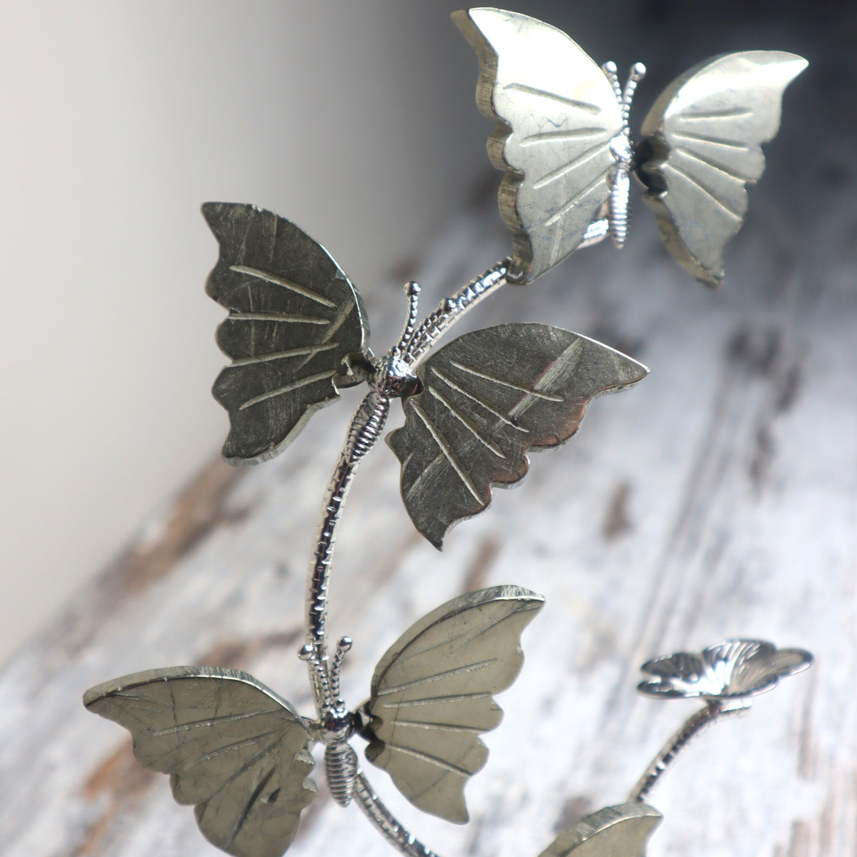 Pyrite Butterfly Sphere Holder | Abundance, Transformation &amp; New Beginnings