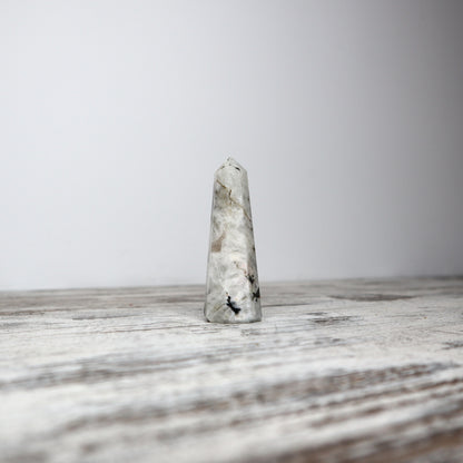 Rainbow Moonstone Mini Point | Intuitively Chosen | Intuition, Balance & New Beginnings