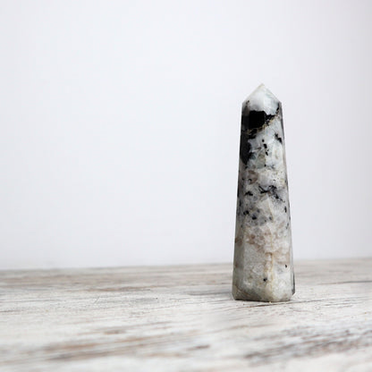 Rainbow Moonstone Mini Point | Intuitively Chosen | Intuition, Balance & New Beginnings