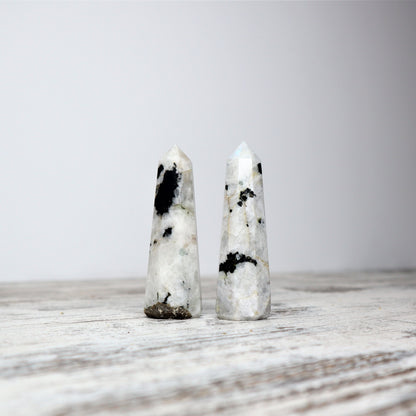 Rainbow Moonstone Mini Point | Intuitively Chosen | Intuition, Balance & New Beginnings