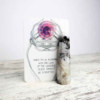 Rainbow Moonstone Mini Point | Intuitively Chosen | Intuition, Balance & New Beginnings