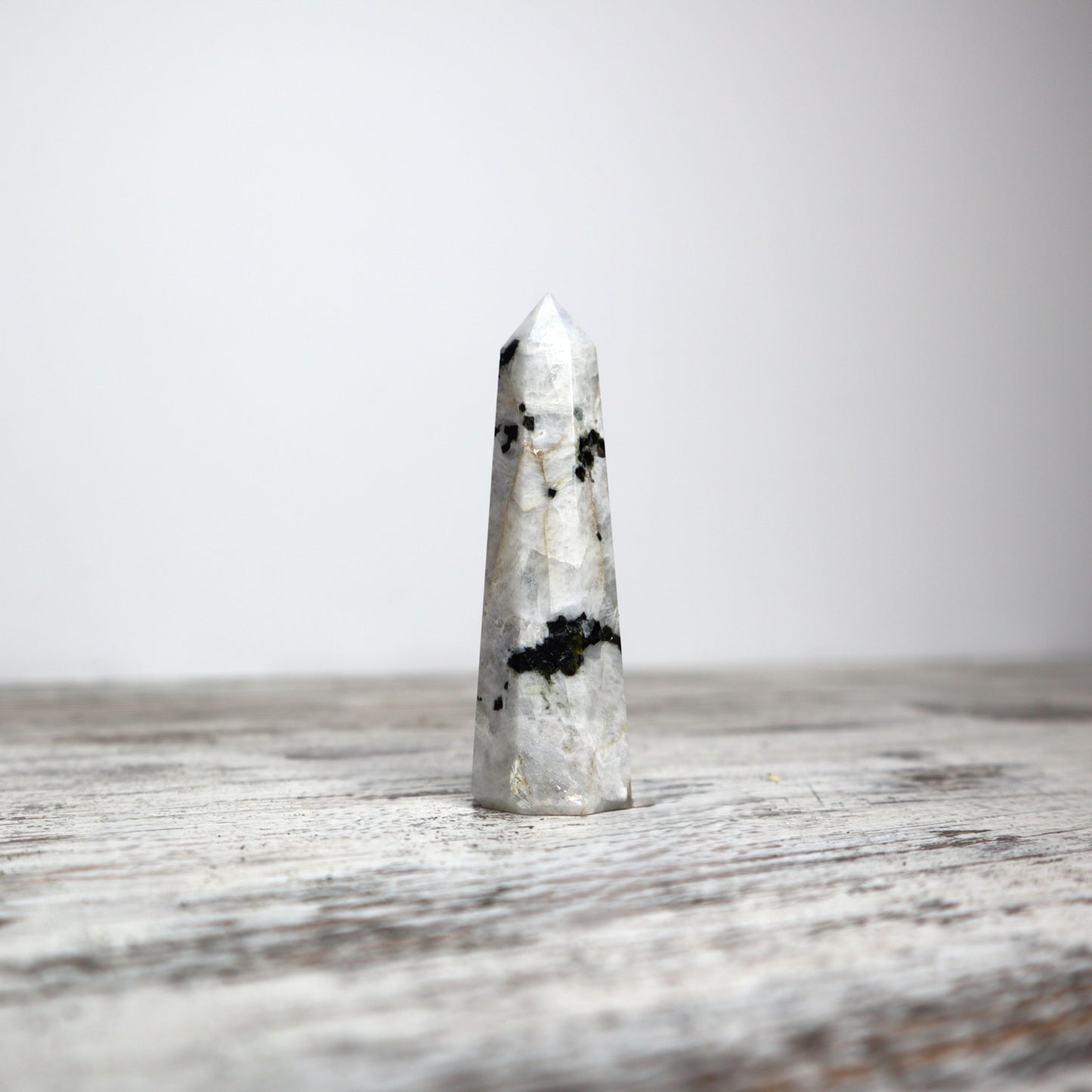 Rainbow Moonstone Mini Point | Intuitively Chosen | Intuition, Balance & New Beginnings