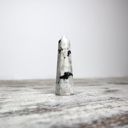 Rainbow Moonstone Mini Point | Intuitively Chosen | Intuition, Balance & New Beginnings