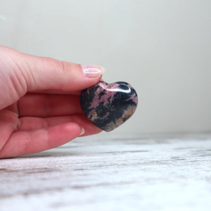 Rhodonite Heart | Emotional Healing, Compassion & Heart Strength