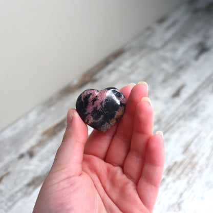 Rhodonite Heart | Emotional Healing, Compassion & Heart Strength