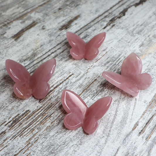 Rose Quartz 3D Butterfly | Intuitively Chosen | Love, Transformation & Heart Healing