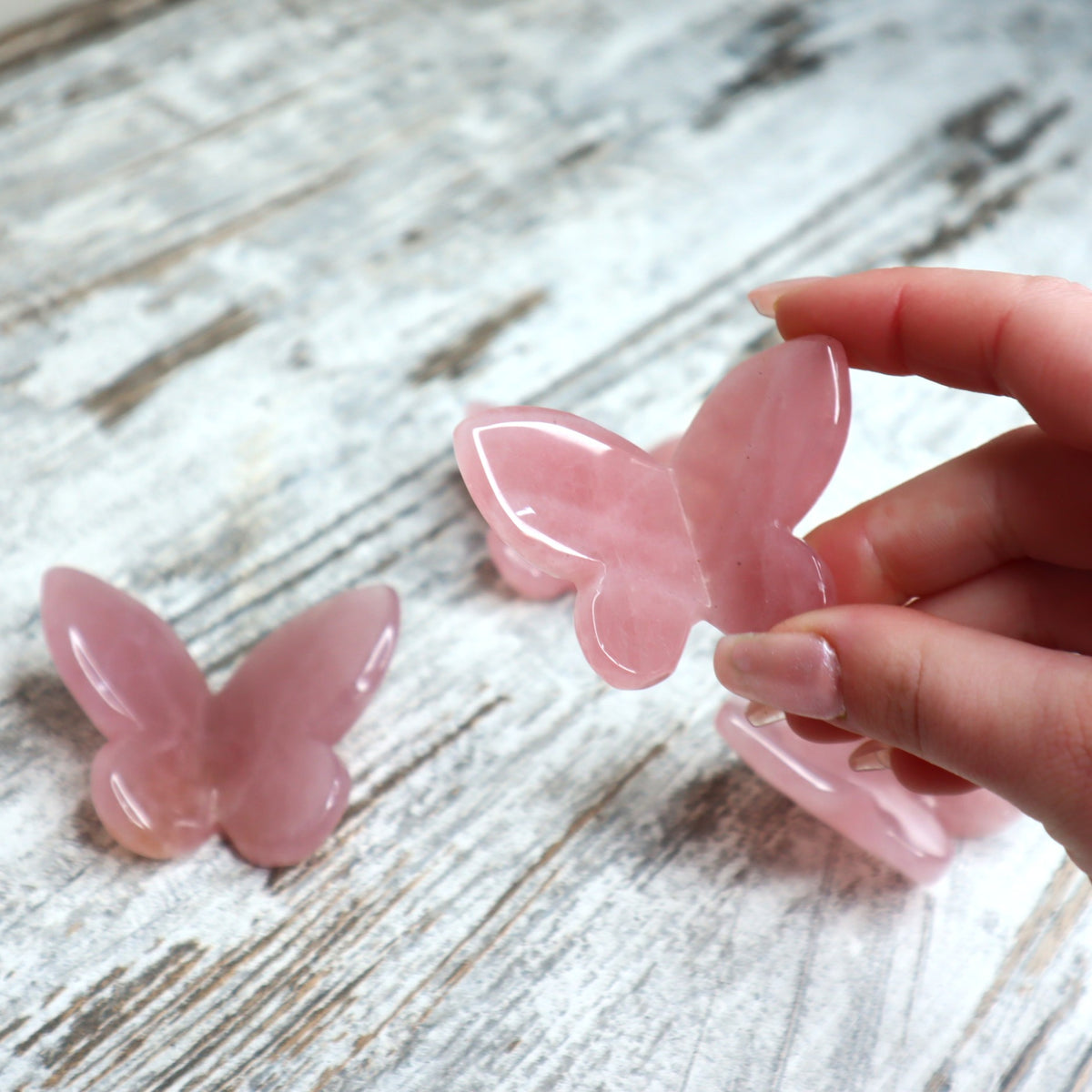 Rose Quartz 3D Butterfly | Intuitively Chosen | Love, Transformation &amp; Heart Healing
