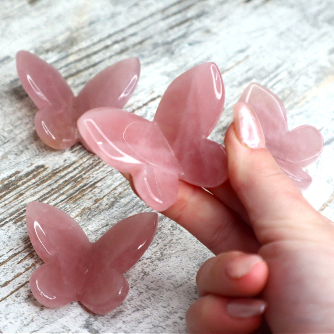 Rose Quartz 3D Butterfly | Intuitively Chosen | Love, Transformation &amp; Heart Healing