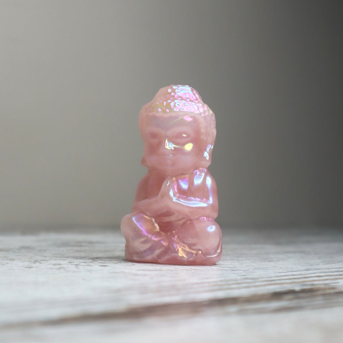 Rose Aura Buddha Carving | Unconditional Love, Peace &amp; Divine Serenity