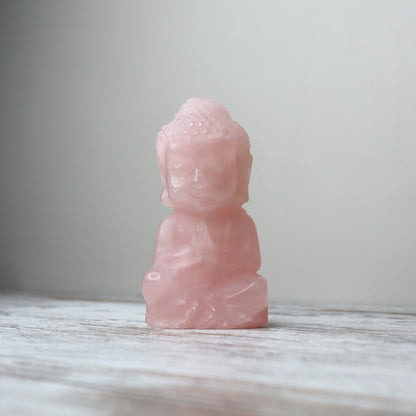 Rose Quartz Buddha Carving | Heart Healing, Compassion & Connection