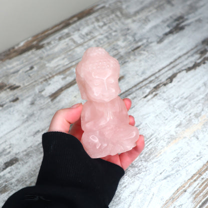 Rose Quartz Buddha Carving | Heart Healing, Compassion & Connection