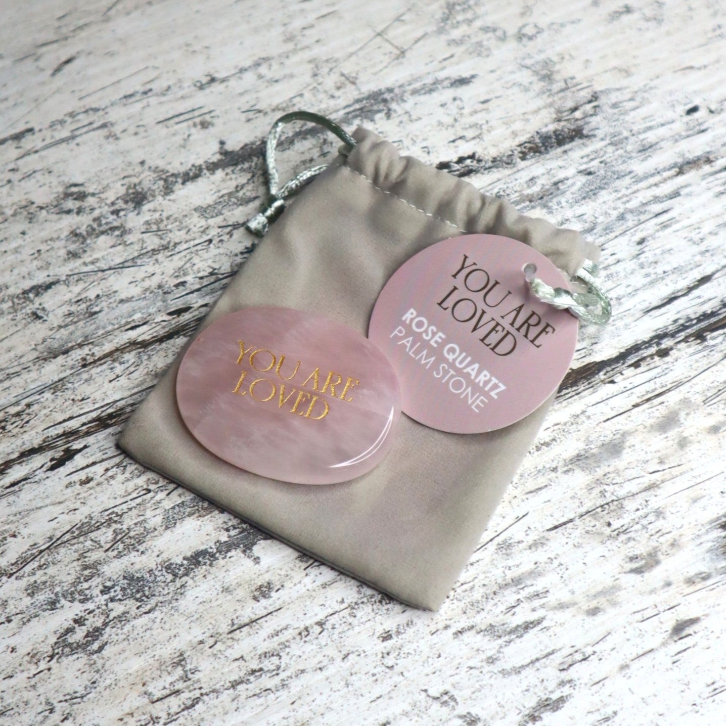 Rose Quartz Palm Stone | You Are Loved | Heart Healing & Self Love