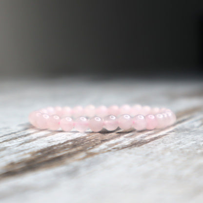 Rose Quartz Bead Bracelet | 6mm | Love, Self-Worth & Emotional Healing