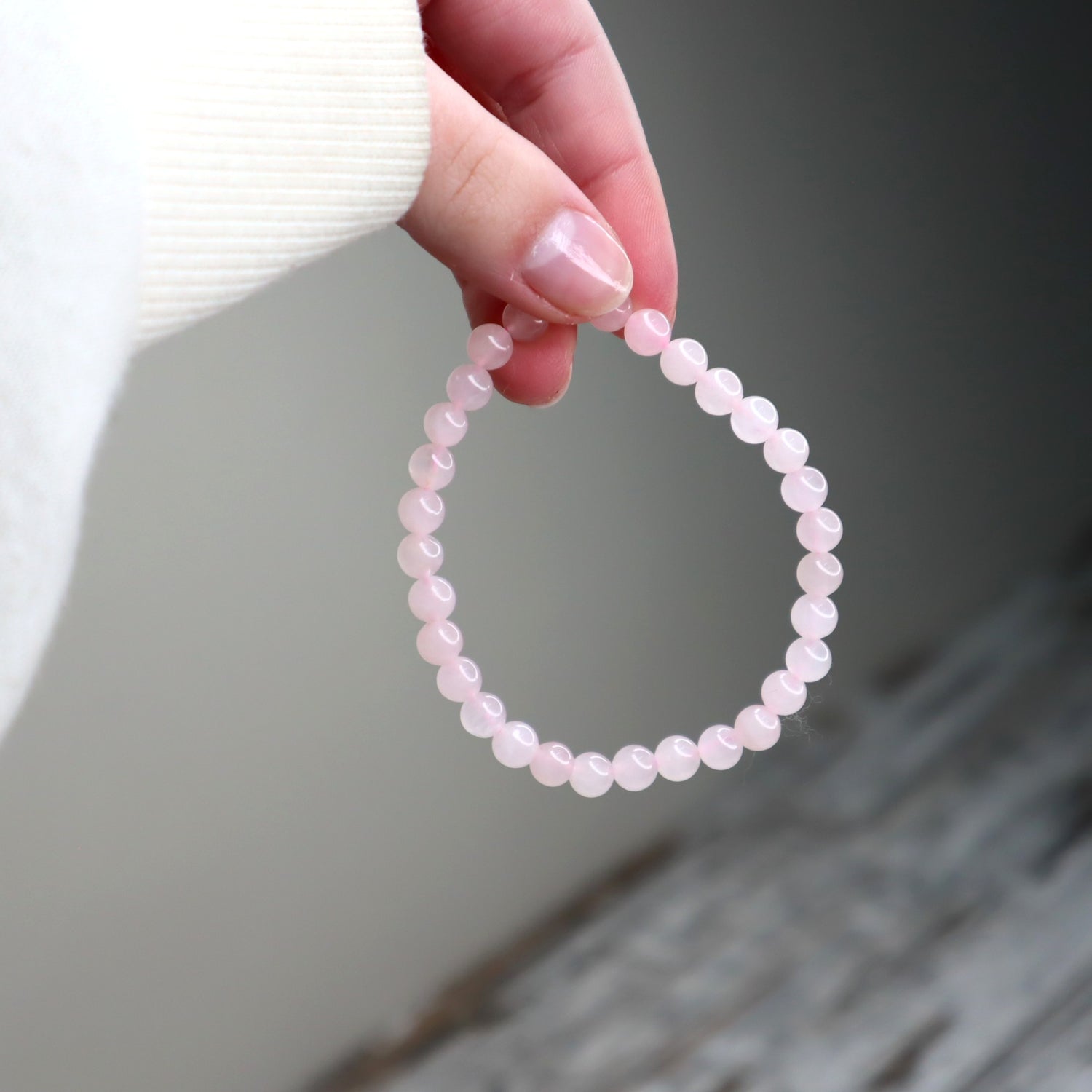 Rose Quartz Bead Bracelet | 6mm | Love, Self-Worth &amp; Emotional Healing