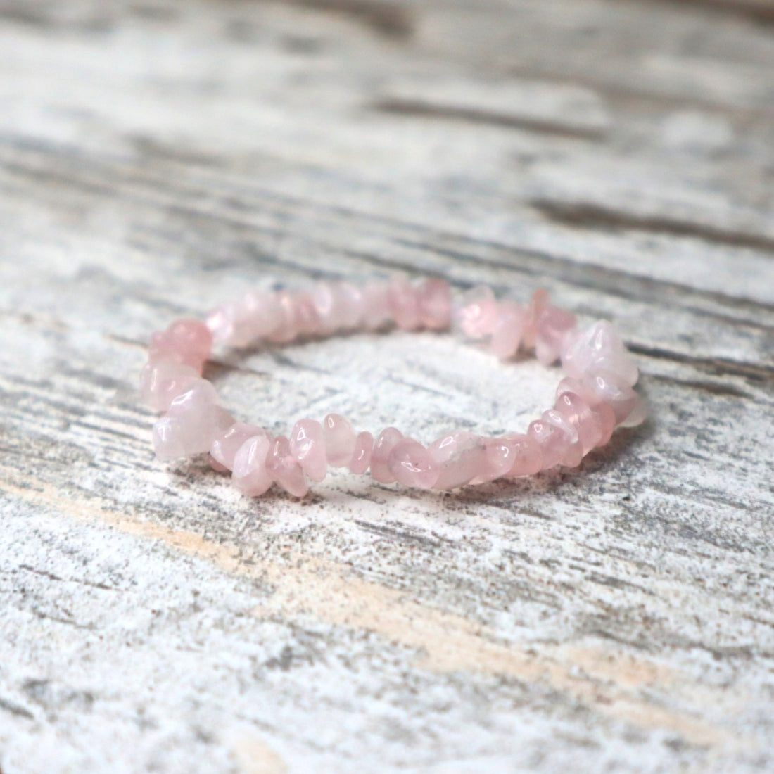 Rose Quartz Chip Bracelet | Love, Self-Love &amp; Heart Healing