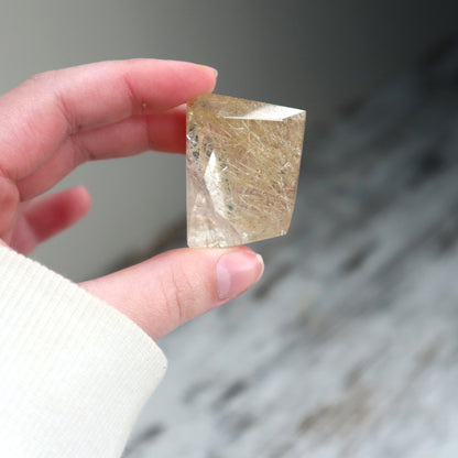 Golden Rutilated Quartz Mini Freeform | Manifestation, Focus & Positive Energy