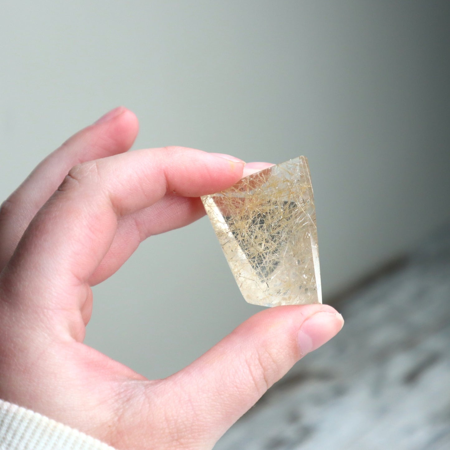 Golden Rutilated Quartz Mini Freeform | Manifestation, Focus & Positive Energy