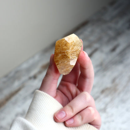 Golden Rutilated Quartz Mini Freeform | Confidence, Clarity & Manifestation