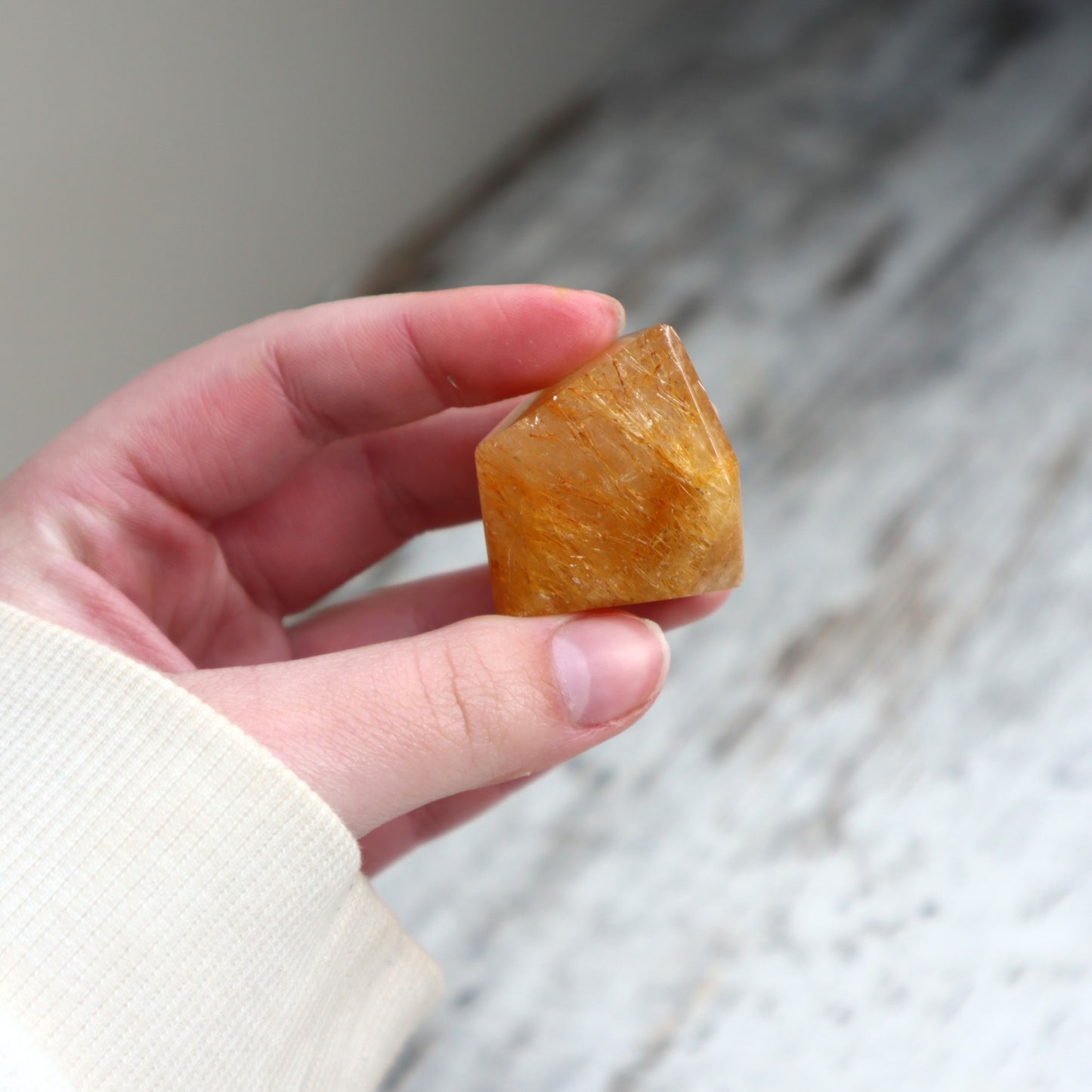 Golden Rutilated Quartz Mini Freeform | Motivation, Abundance & Inner Strength