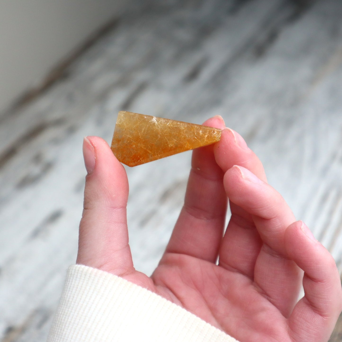 Golden Rutilated Quartz Mini Freeform | Clarity, Prosperity & Focused Intention