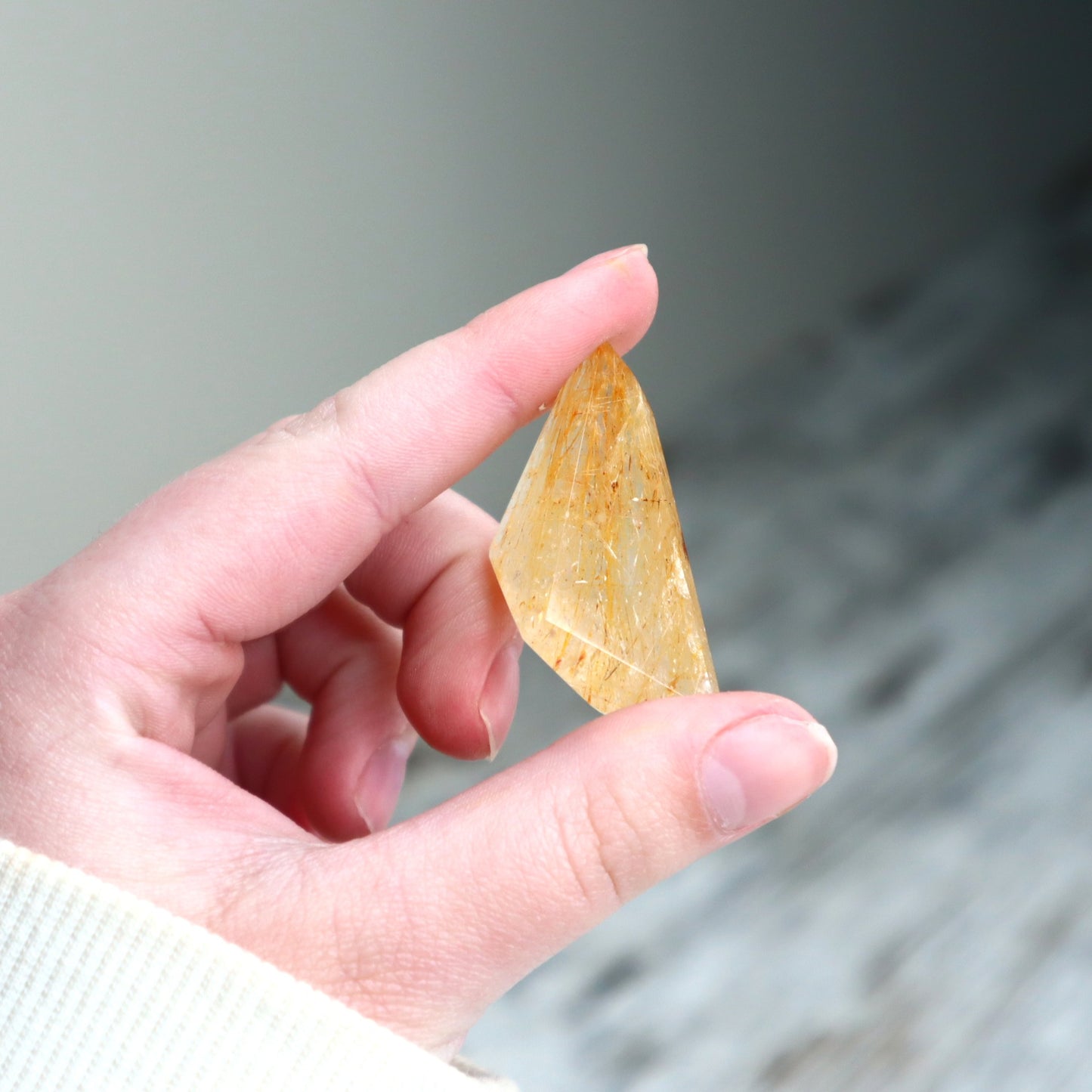 Golden Rutilated Quartz Mini Freeform | Clarity, Confidence & Golden Light