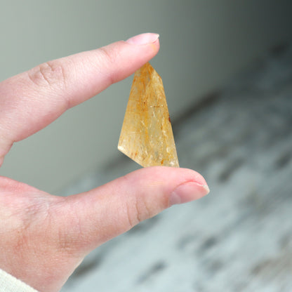 Golden Rutilated Quartz Mini Freeform | Clarity, Confidence & Golden Light