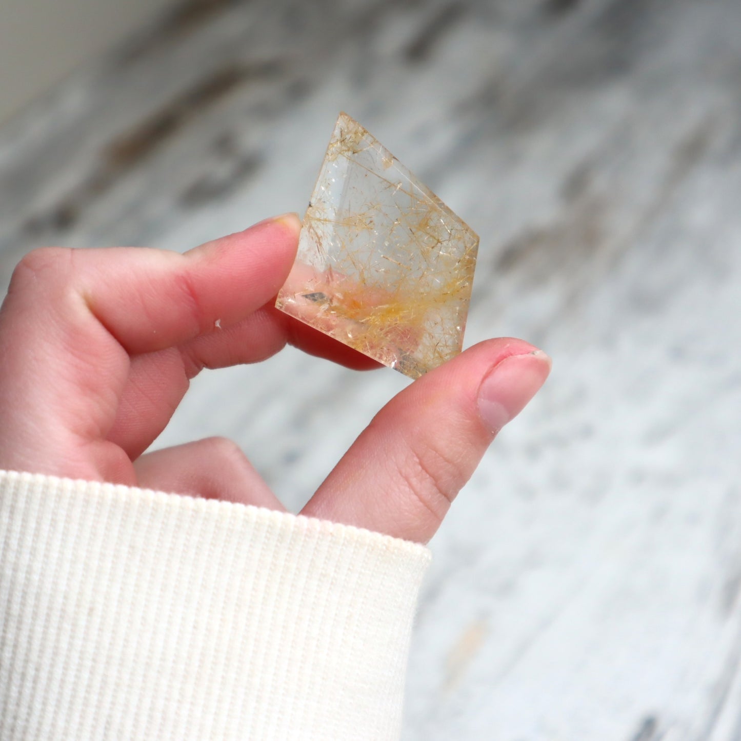 Golden Rutilated Quartz Mini Freeform | Vision, Focus & Golden Opportunity