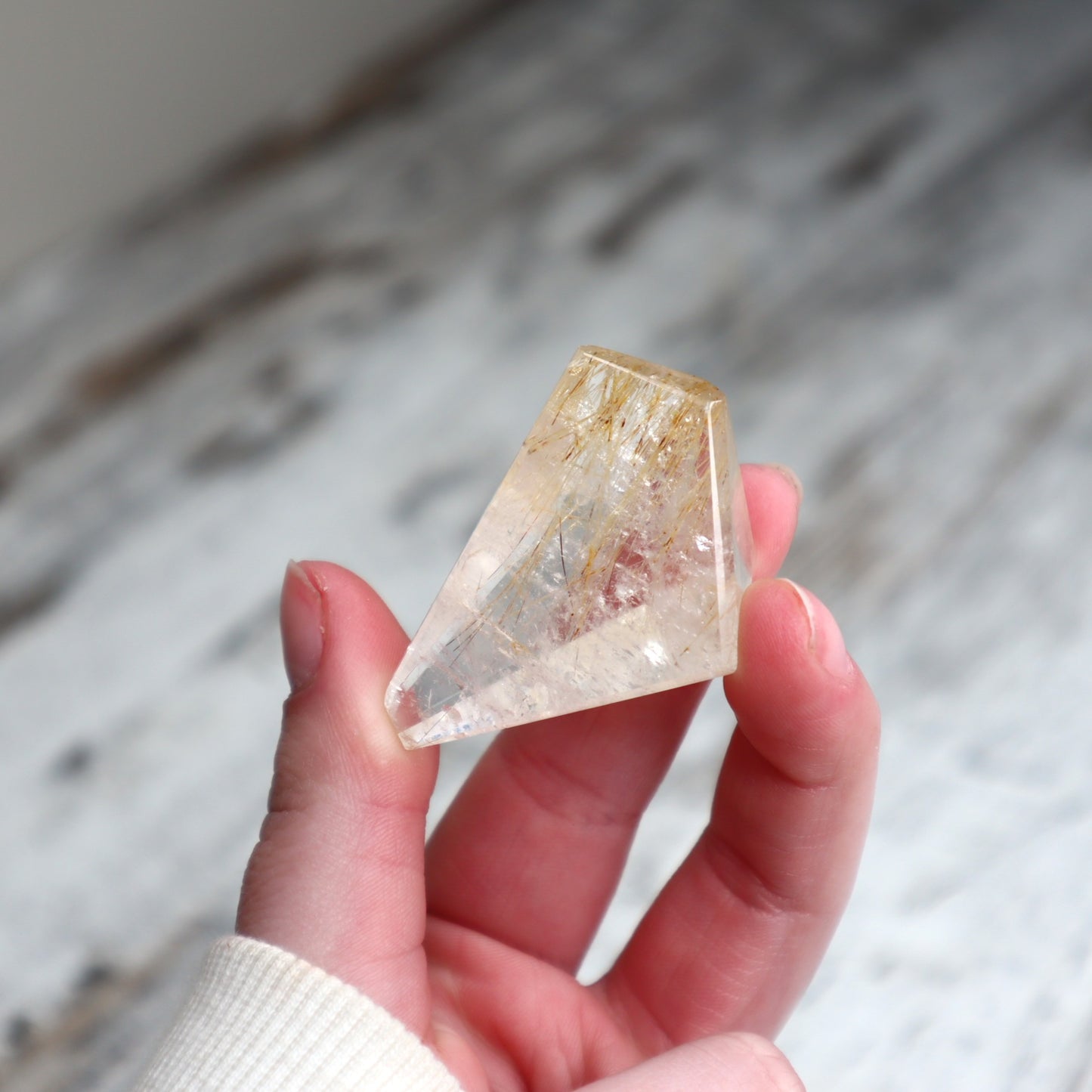 Golden Rutilated Quartz Mini Freeform | Clarity, Manifestation & Inner Radiance