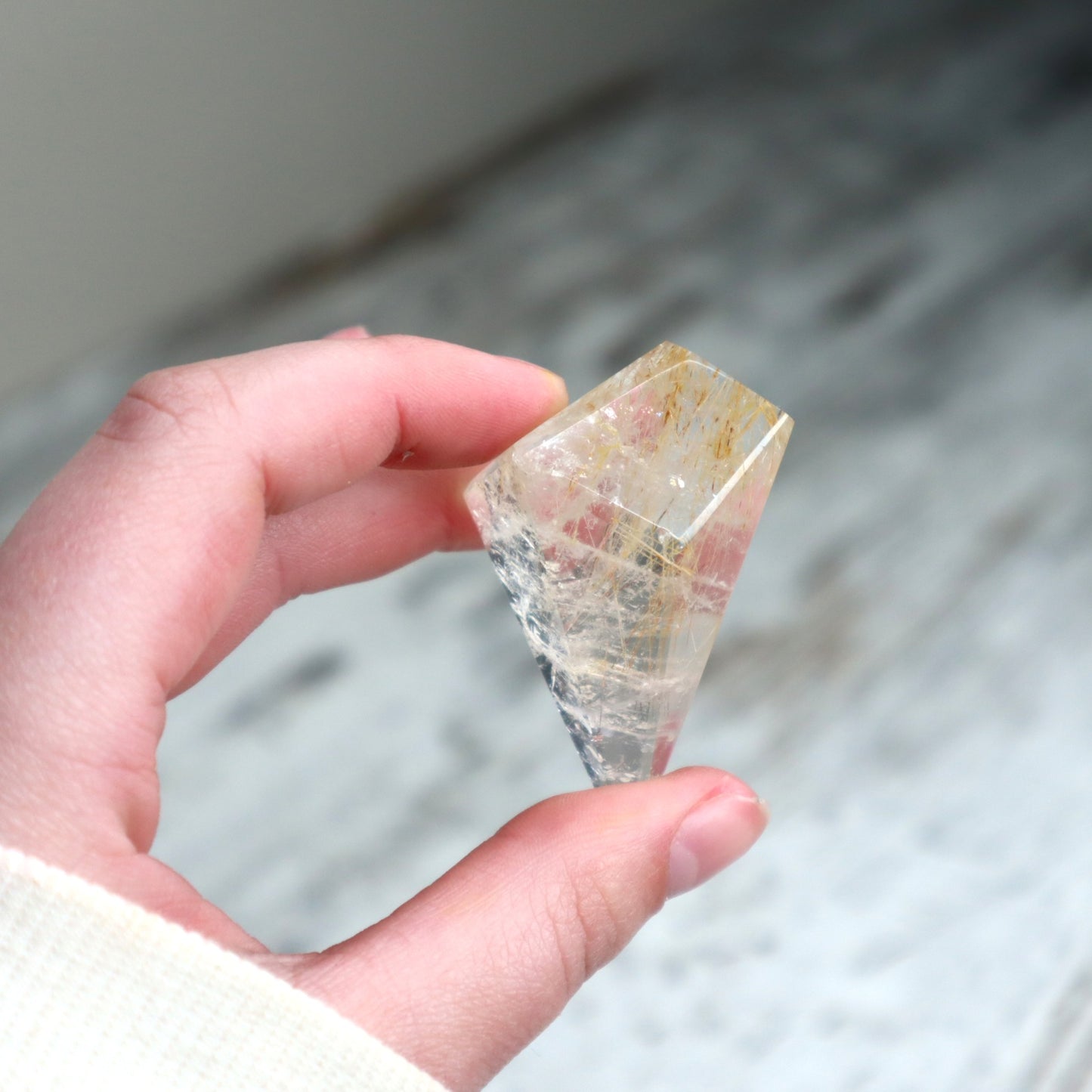 Golden Rutilated Quartz Mini Freeform | Clarity, Manifestation & Inner Radiance
