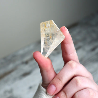 Golden Rutilated Quartz Mini Freeform | Clarity, Manifestation & Inner Radiance