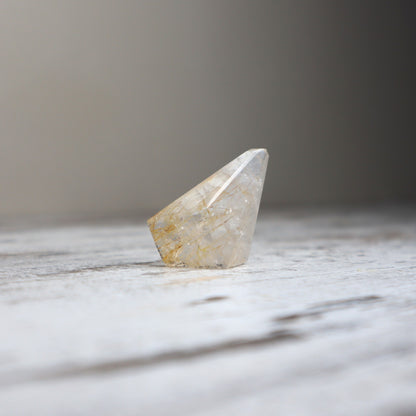 Golden Rutilated Quartz Mini Freeform | Clarity, Manifestation & Inner Radiance