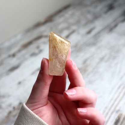 Golden Rutilated Quartz Mini Freeform | Prosperity, Inspired Action &amp; Personal Empowerment