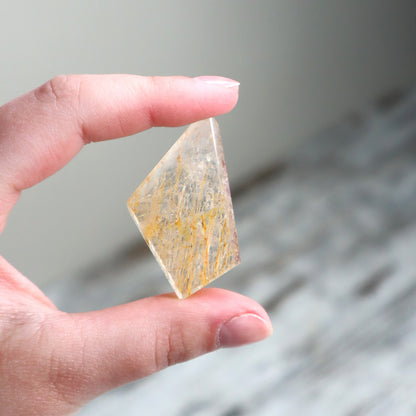 Golden Rutilated Quartz Mini Freeform | Mental Clarity, Optimism &amp; New Opportunities