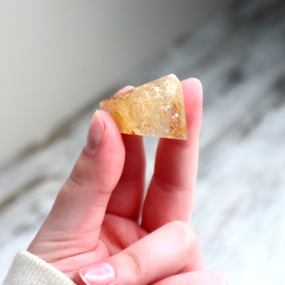 Golden Rutilated Quartz Mini Freeform | Optimism, Abundance &amp; Inspired Beginnings