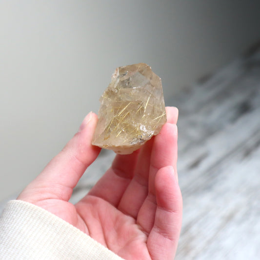 Golden Rutilated Quartz Raw | Abundance, Illumination & Empowerment