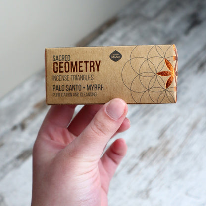 Sagrada Madre Sacred Geometry Incense Triangles | Palo Santo + Myrrh | Purification, Cleansing &amp; Protection