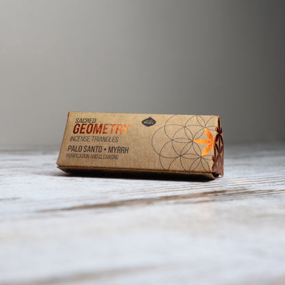 Sagrada Madre Sacred Geometry Incense Triangles | Palo Santo + Myrrh | Purification, Cleansing &amp; Protection