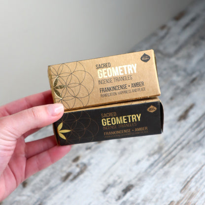 Sagrada Madre Sacred Geometry Incense Triangles | Frankincense + Amber | Purification, Happiness &amp; Peace