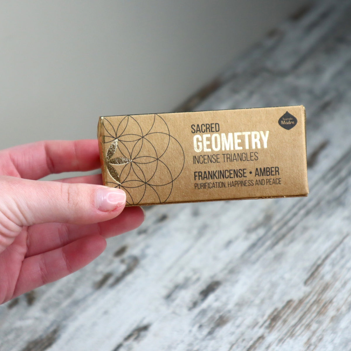 Sagrada Madre Sacred Geometry Incense Triangles | Frankincense + Amber | Purification, Happiness &amp; Peace