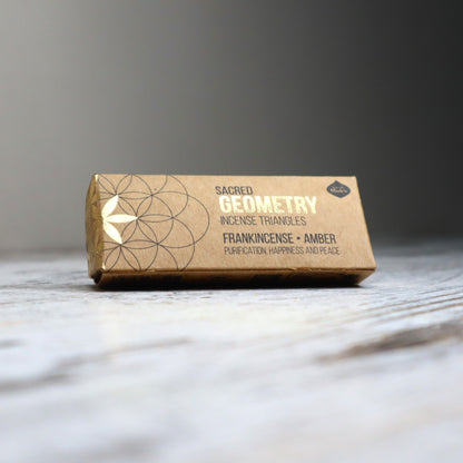 Sagrada Madre Sacred Geometry Incense Triangles | Frankincense + Amber | Purification, Happiness &amp; Peace
