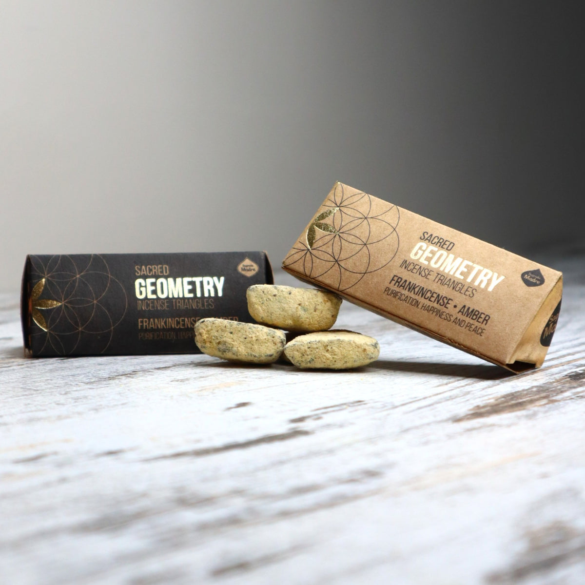 Sagrada Madre Sacred Geometry Incense Triangles | Frankincense + Amber | Purification, Happiness &amp; Peace
