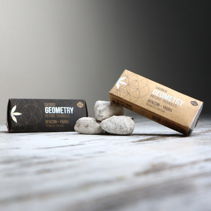 Sagrada Madre Sacred Geometry Incense Triangles | Benzoin + Yagra | Abundance, Fortune &amp; New Opportunities