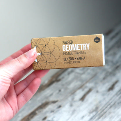 Sagrada Madre Sacred Geometry Incense Triangles | Benzoin + Yagra | Abundance, Fortune &amp; New Opportunities