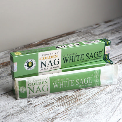 Golden Nag WHITE SAGE Incense