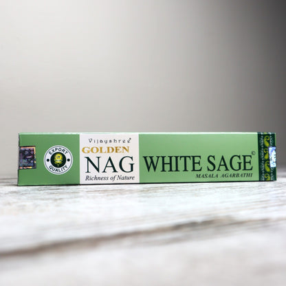 Golden Nag WHITE SAGE Incense