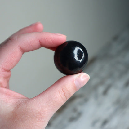 Shungite Mini Sphere | Protection, Grounding &amp; Cleansing
